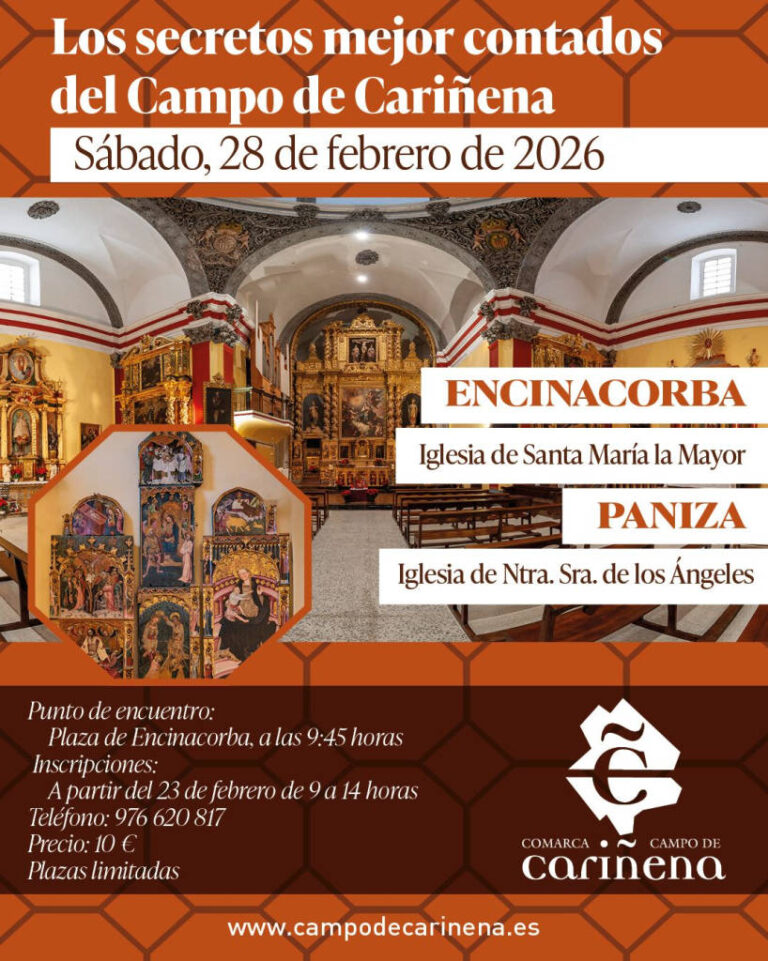 Cartel de la visita a Encinacorba y Paniza